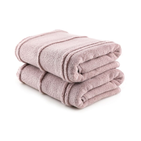 Roosad froteerätikud 2tk komplektis 50x90 cm Arden - Foutastic