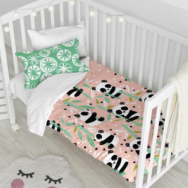 Laste puuvillane voodipesu , 115 x 145 cm Panda Garden - Moshi Moshi-image-4