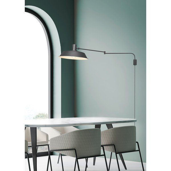 Matt must seinalamp painduva konstruktsiooniga 35,5 cm läbimõõduga pesale Bolder - Trio-image-3