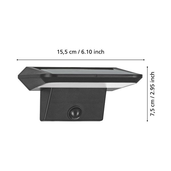 LED päikesepaneeliga välitingimustes kasutatav seinavalgusti (kõrgus 7,5 cm) PORRASSA - EGLO-image-2