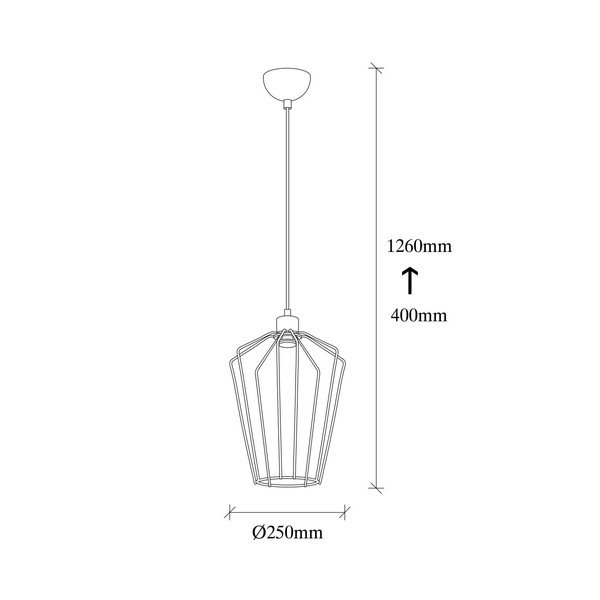 Mustast metallist rippvalgusti Opviq lights Desponia - Opviq lights-image-3