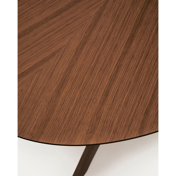 Söögilaud pähklipuidu spoonist pealispinnaga 110x180 cm Naanim - Kave Home-image-3