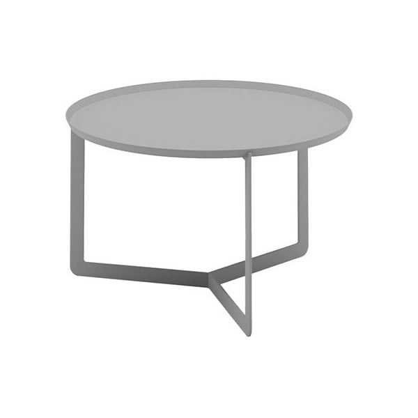 Světle šedý příruční stolek MEME Design Round, Ø 60 cm