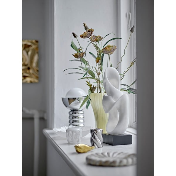 Hõbedane lauavalgusti klaasist varjuga (kõrgus 32 cm) Spike - Bloomingville-image-4