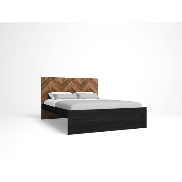 Must/loomulik kaheinimesevoodi 160x200 cm Gio - Marckeric