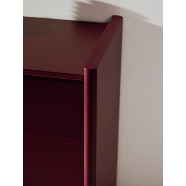 Burgundiapunane kummut 160x91x46 cm Rali - noo.ma-image-2
