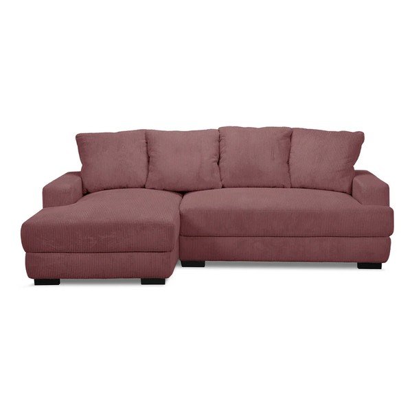 Roosa velvetist diivanvoodi/panipaigaga nurgadiivan (vasak nurk/diivanvoodiga) Campi - Bobochic Paris
