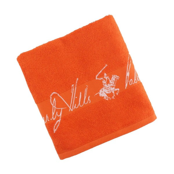 Oranžový bavlněný ručník BHPC Jacquard, 50x100 cm