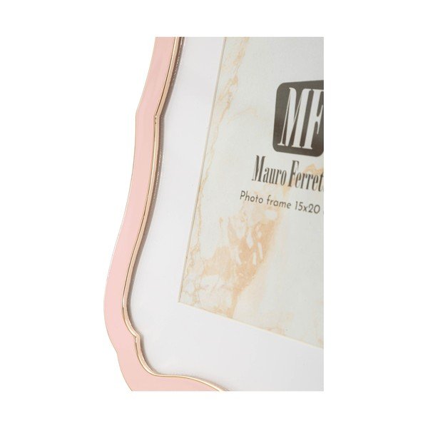 Heleroosa metallist/klaasist seisuraam 17x22 cm Margot - Mauro Ferretti-image-4