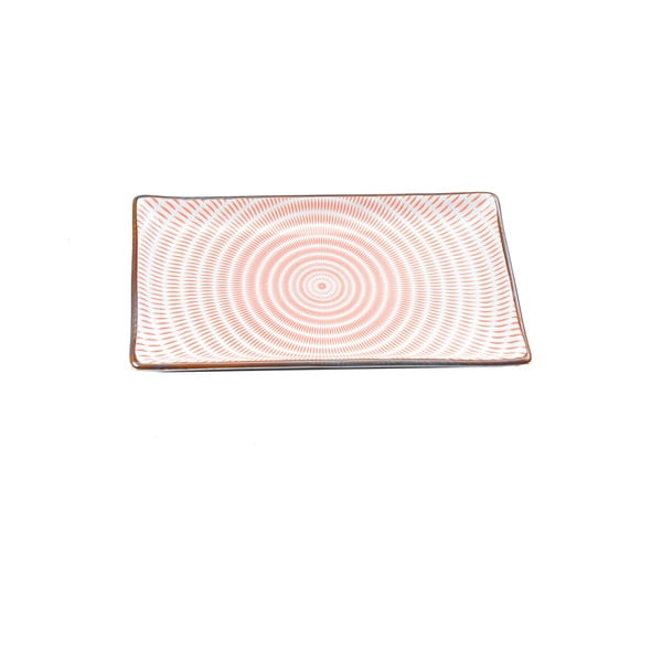 Porcelánový talíř Pink Stripe, 21.6 cm
