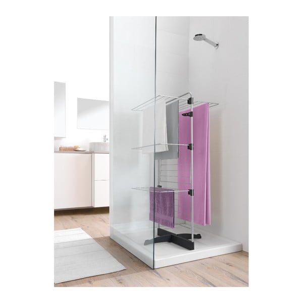 Hall-hõbedane pesukuivatusrest 22m Thunder - Metaltex-image-4