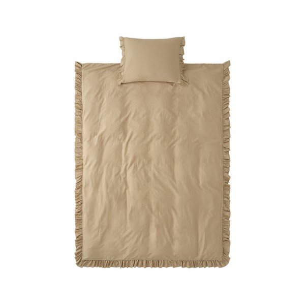 Heleroheline/khaki värvi puuvillasatiinist üheinimesevoodipesu 150x210 cm Gloria - Ellos Home