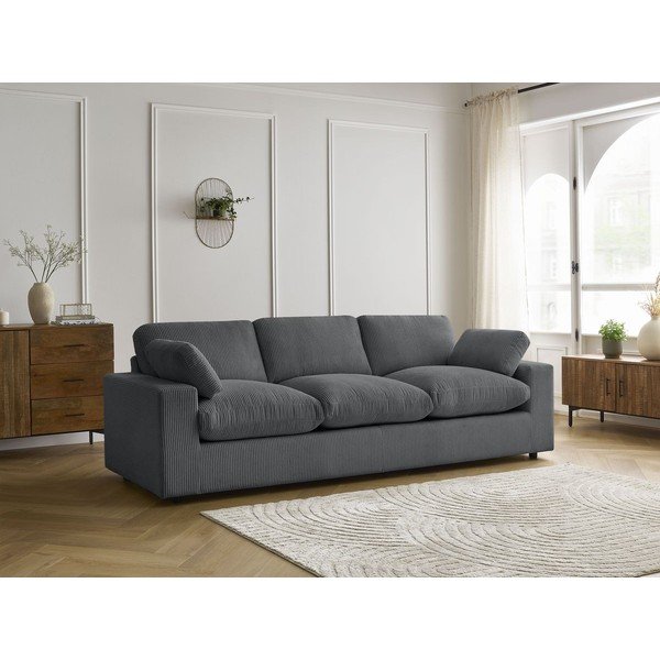 Tumehall kordriidest diivan 250 cm Belair - Bobochic Paris-image-1