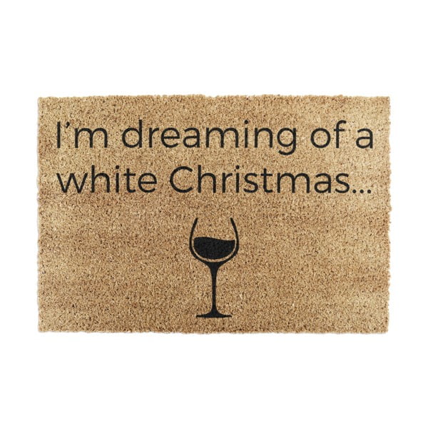 Jõulumotiiviga kookoskiududest matt 40x60cm White Wine Christmas – Artsy Doormats