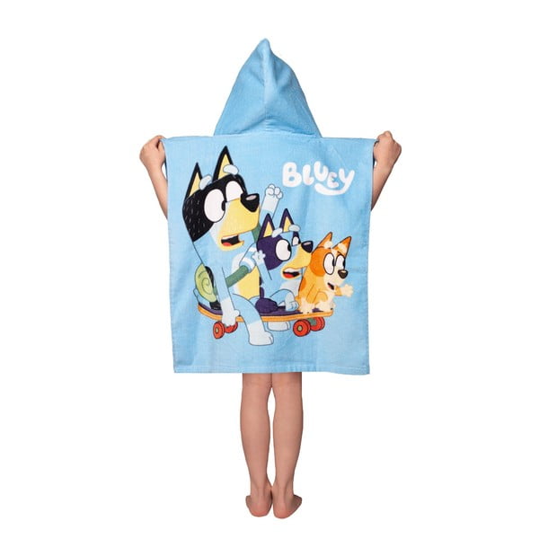 Sinine puuvillane laste pontšo, suurus 3-8 aastat Bluey Skate - Jerry Fabrics-image-2