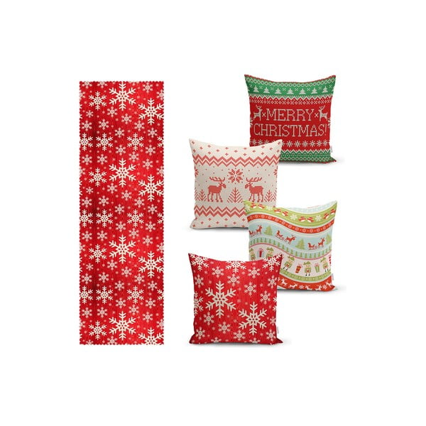 Padjakatted ja linik 5tk komplektis Christmas Sweater - Mila Home