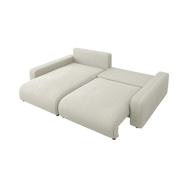 Kreem velvetist nurgadiivanvoodi (muutuv nurk) Sara - Ropez-image-4