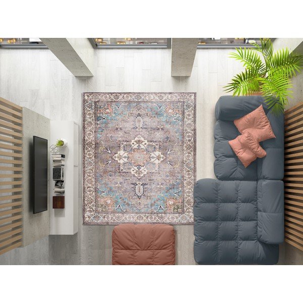 Sinakaspruun puuvillane vaip Haria, 200 x 290 cm. - Universal-image-1