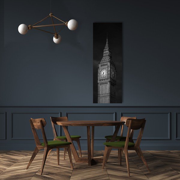 Obraz Styler Canvas Silver Big Ben, 45 x 140 cm-image-1