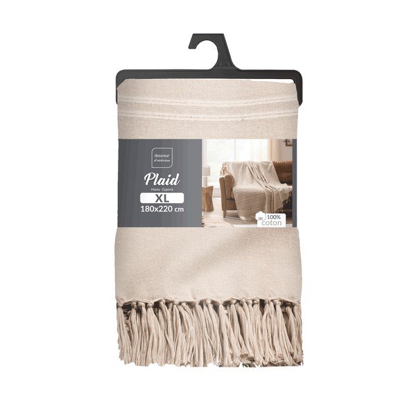 Beež puuvillane voodikate 125x150 cm Lilia - douceur d'intérieur-image-2