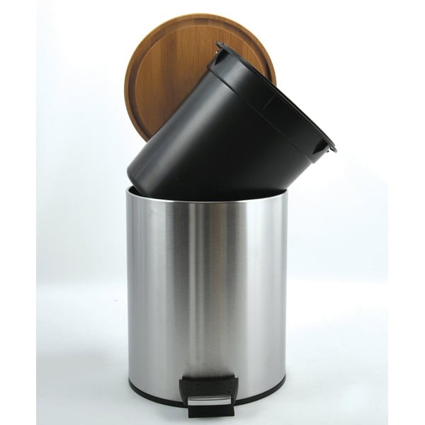 Matt hõbedane terasest prügikast 3 l Adonis - Spirella-image-3