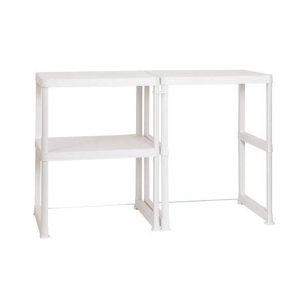 Valge plastikust vannitoa riiul 148x93 cm Wash & Store - DEA HOME