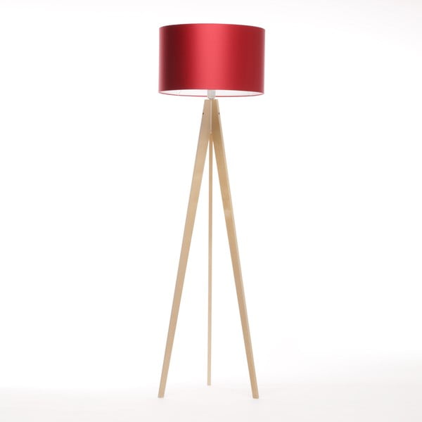Stojací lampa Artista Birch/Red, 125x42 cm