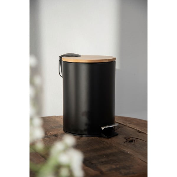 Must prügikast bambusest kaanega , 3 l Tortona - Wenko-image-2