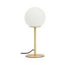 Valge/kuldne laualamp klaasist varjuga (kõrgus 35 cm) Brisia - Kave Home