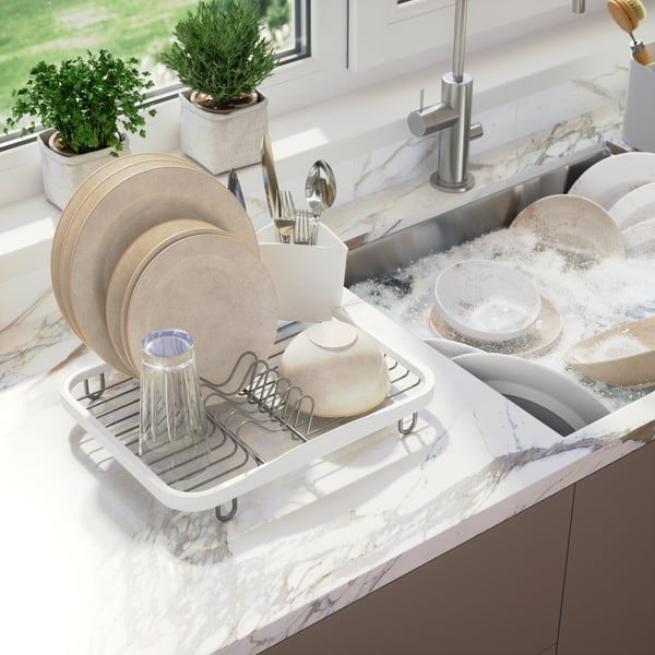 Valge terasest tilkumisalus 36x28 cm Sinkin - Umbra-image-2