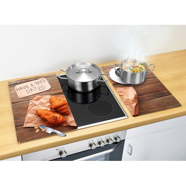 Karastatud klaasist katte komplekt pliidi äärde 2tk 52x30 cm Nice Day - Allstar-image-1