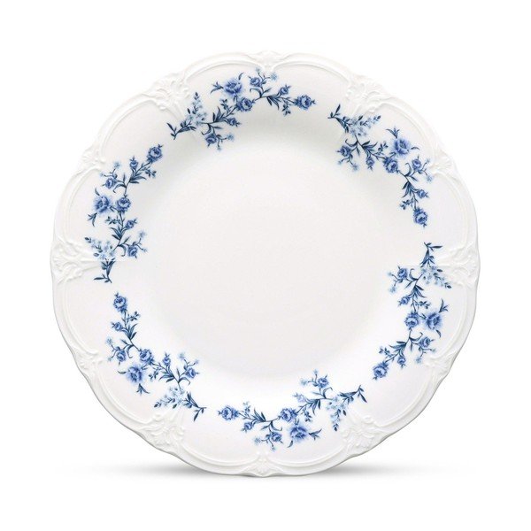 Valge/sinine portselantaldrik ø 27,5 cm Retro - BonBistro