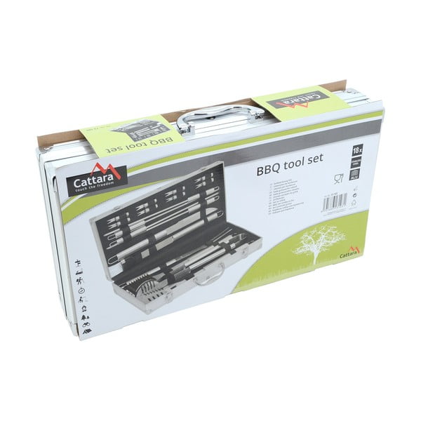 18 grillimisvahendi komplekt Alu karbis - Cattara-image-4
