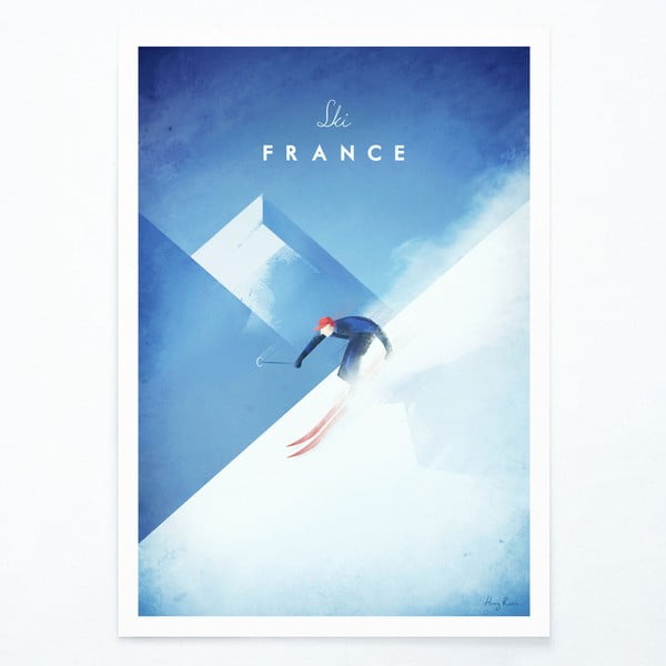 Plakat , A3 Ski France - Travelposter