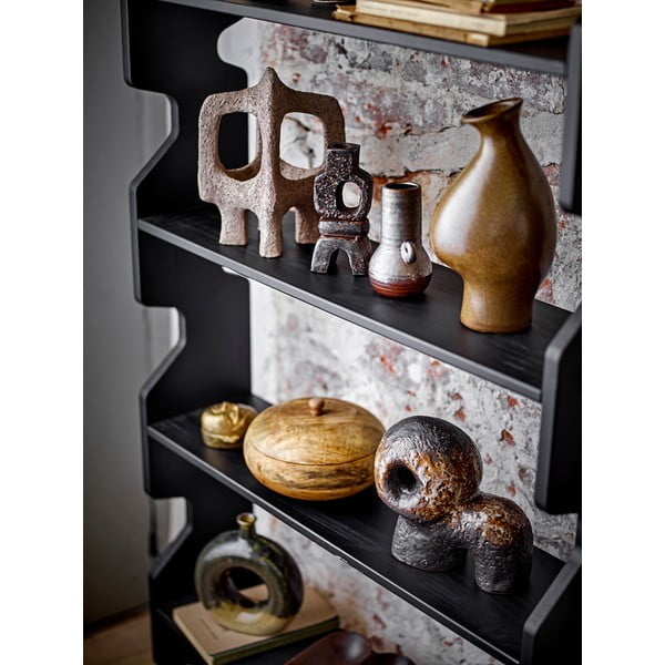 Mustast männipuidust raamaturiiul 84x140x20 cm Savoya - Bloomingville-image-4