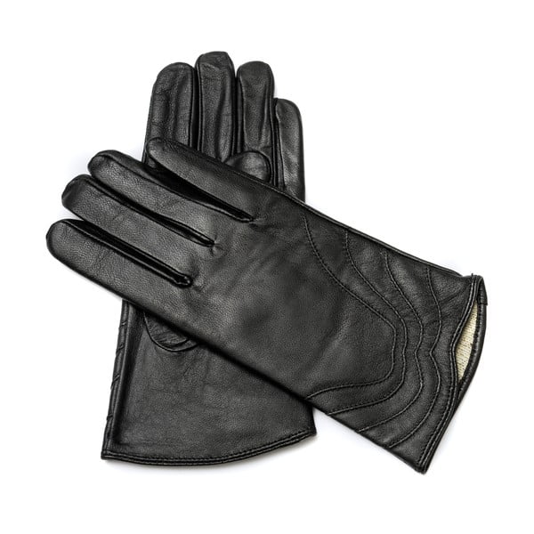 Dámské černé kožené rukavice <br>Pride & Dignity Prague, vel. 7
