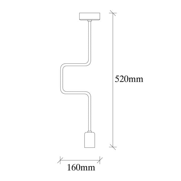 Mustast metallist rippvalgusti Opviq lights Joshua - Opviq lights-image-3