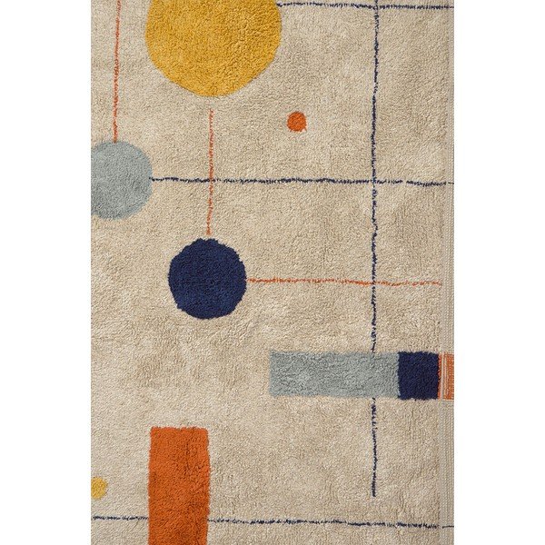 Beež pestav/käsitsi kootud puuvillane vaip 170x240 cm Geometrical Shapes - Lorena Canals-image-3