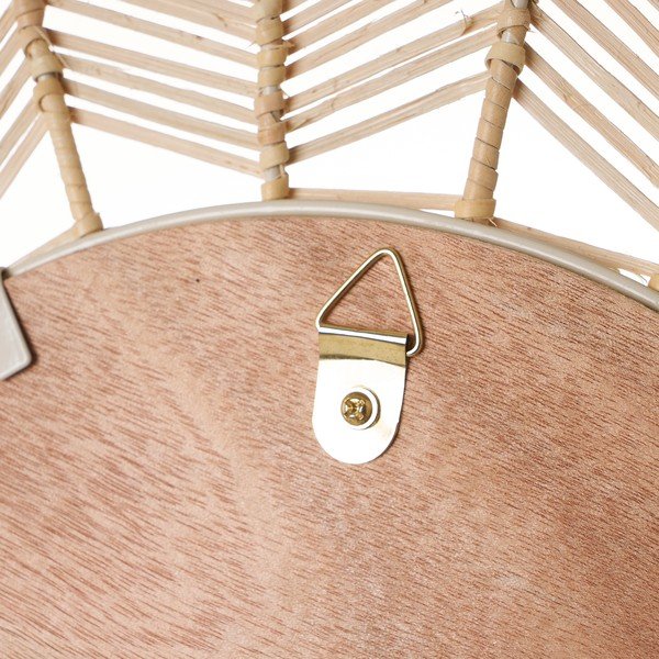 Rotangist raamiga seinapeegel ø 55 cm - Casa Selección-image-1