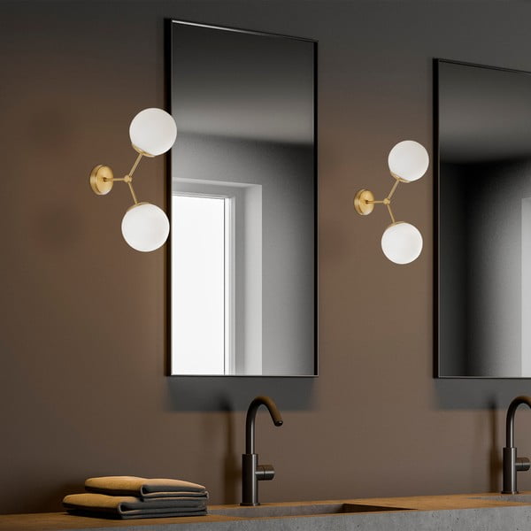Nástěnné svítidlo v bílo-zlaté barvě Opviq lights Damar-image-4