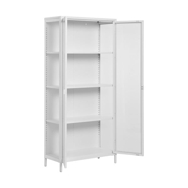 Valge metallist vitriinkapp 80x175 cm Brisbane - House Nordic-image-1