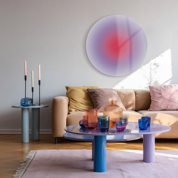 Trükitud klaasist pilt ø 70 cm Halo - Styler-image-2