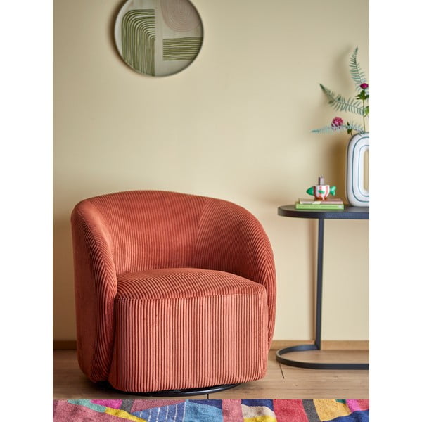 Oranž kordvillane tugitool Pradi - Bloomingville-image-1