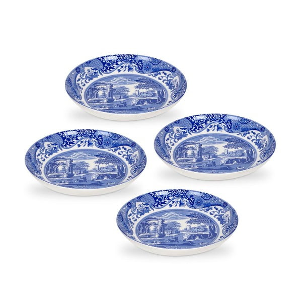 Sada 4 bílomodrých talířů na těstoviny Spode Blue Italian, ø 23 cm