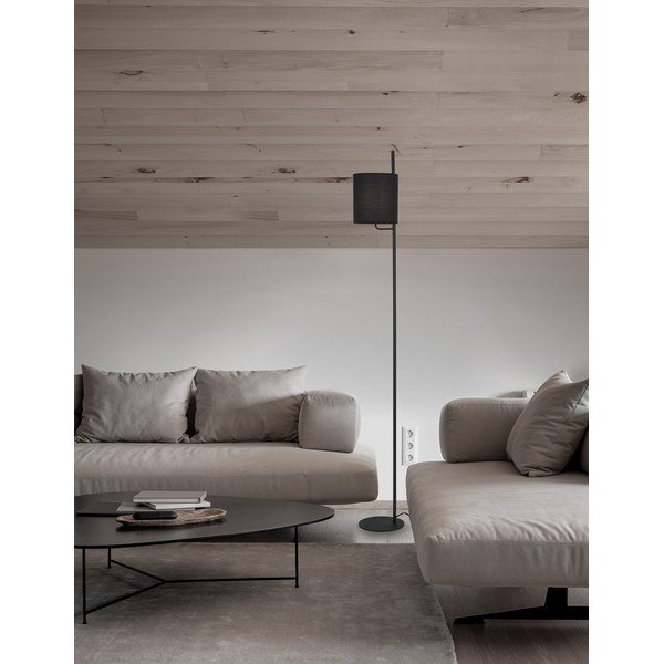Must metallist põrandalamp (kõrgus 176 cm) Yama - Nova Luce-image-1