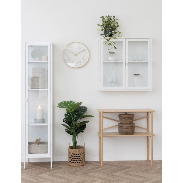 Valge metallist vitriinkapp 40x180 cm Brisbane - House Nordic-image-1