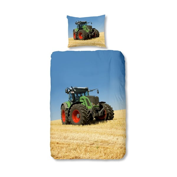Laste puuvillane voodipesu Tractor, 140 x 200 cm - Good Morning