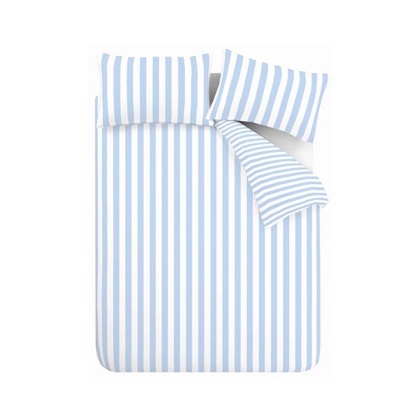 Valge/sinine 3-osaline kaheinimesevoodipesu 200x200 cm Stripe Tease - Sassy B