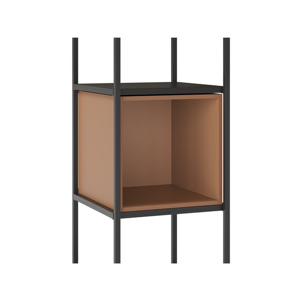 Must-tellisevärvi raamaturiiul 36x179 cm Anya - Marckeric-image-4