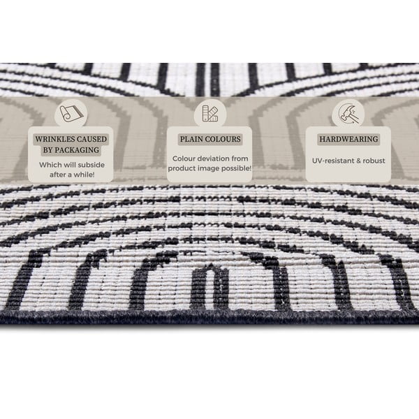 Must-valge õuevaip 240x330 cm Pangli Black - Hanse Home-image-4